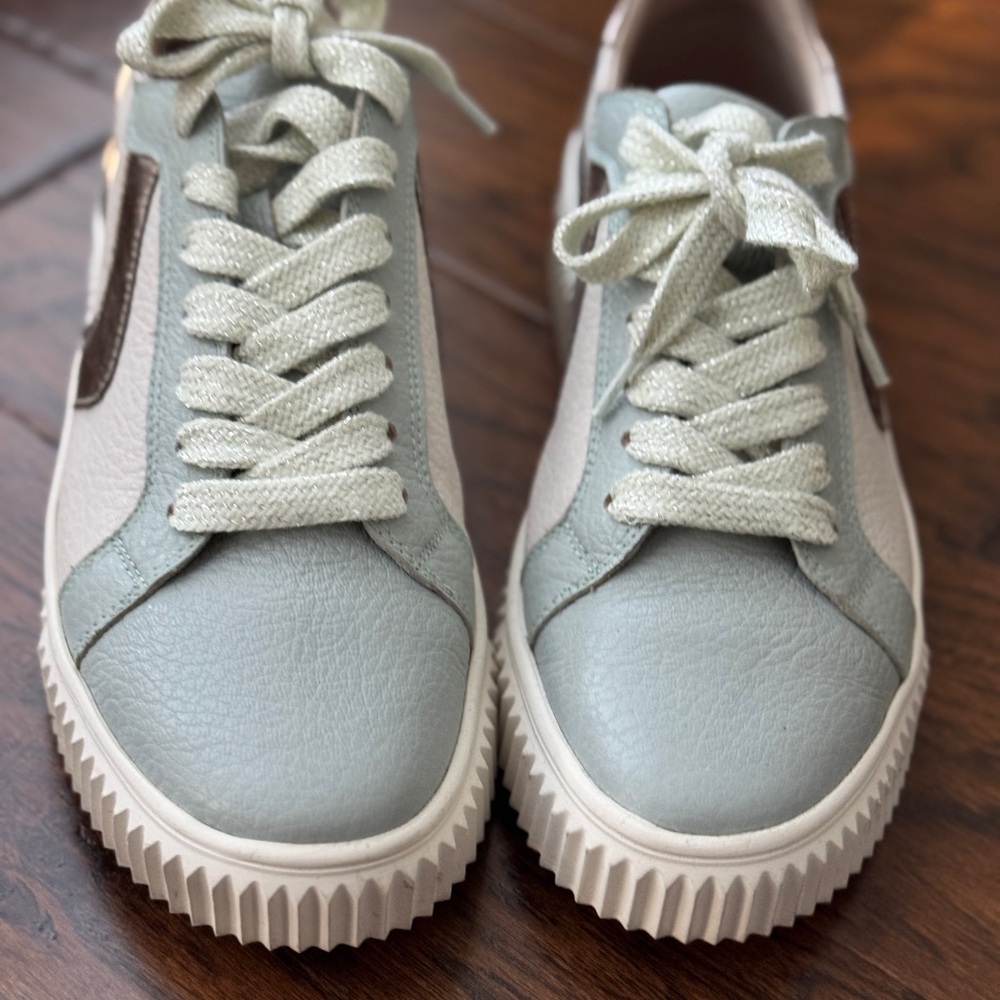 Stylish light blue/ gray and White Sneakers